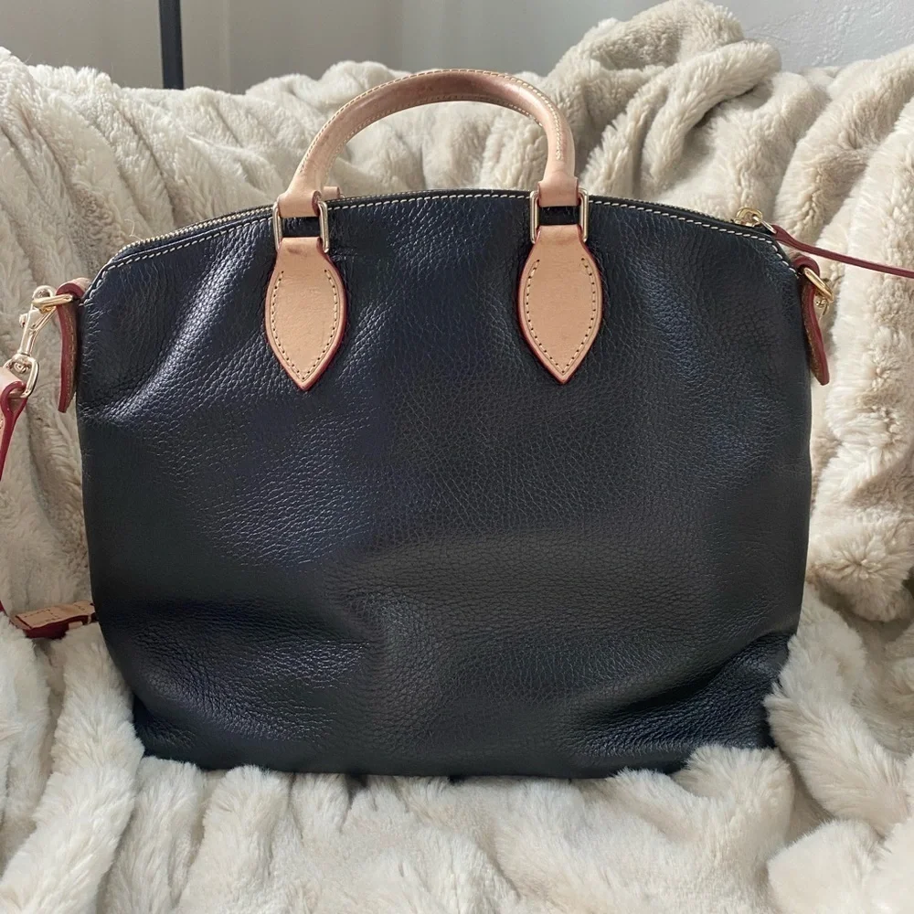 Dooney & Bourke Dillen Double Pocket Satchel Black & Tan